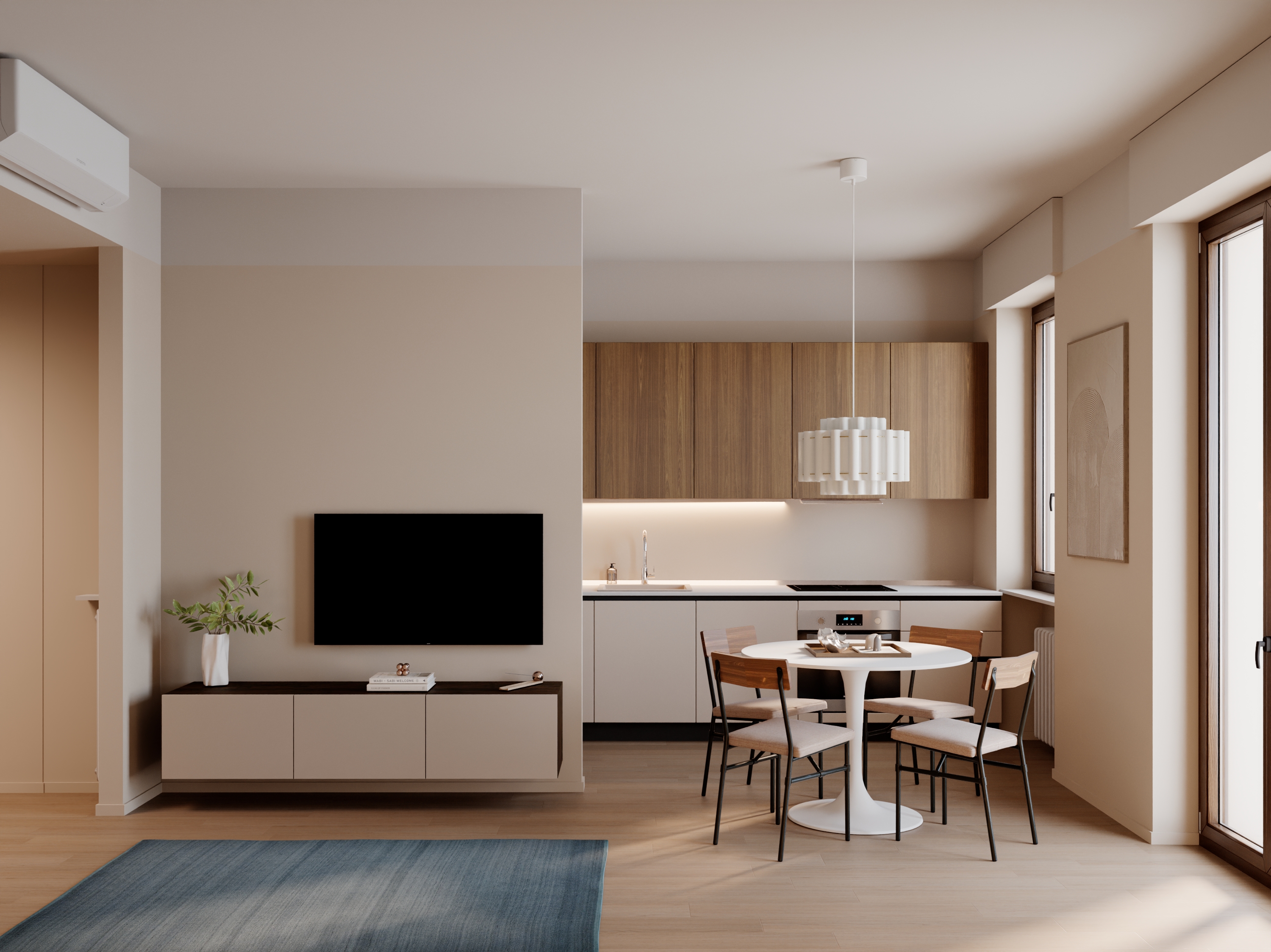 Rovere Naturale & Corda - Vista Frontale